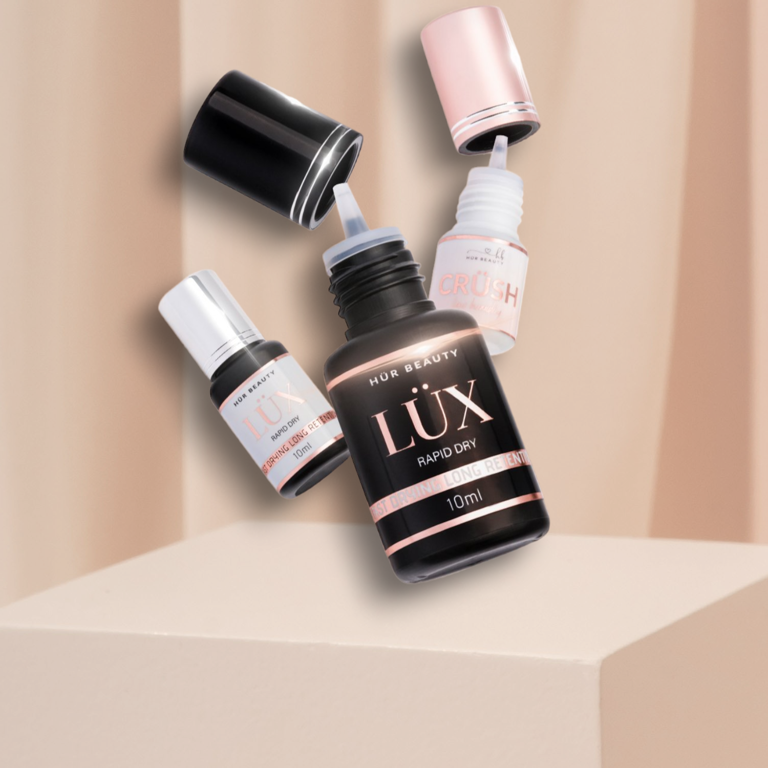 Professional eyelash extension adhesive - secure and long-lasting bond for flawless lashes.